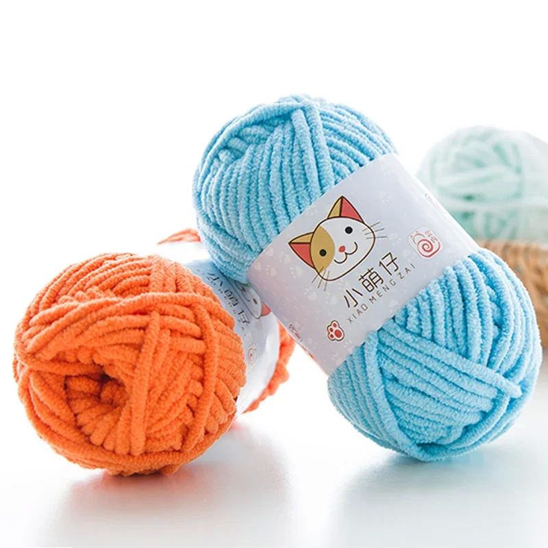 1pc 50g Handmade DIY Knitting Yarn Wool Line Baby Scarf Hat-图1