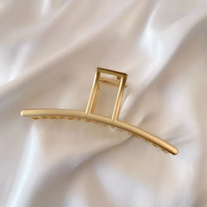 Fashion Gold Color Hollow Geometric Hair Clips Metal Hair Cl-图0