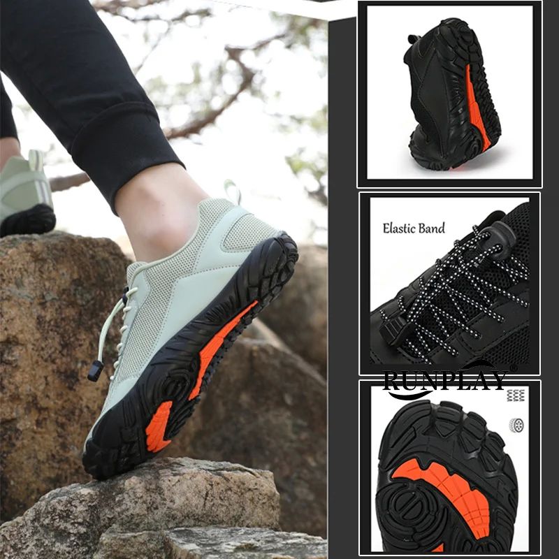 Men Barefoot Hiking Shoes Breathable Outdoor Sports Climbing - 图0