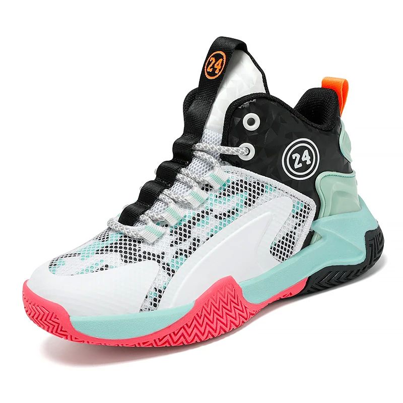 Children's Basketball Shoes Boys' Sports Shoes Breathable No-图3