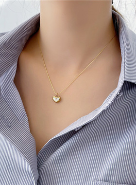 时尚简约温柔贝壳女毛衣链ins