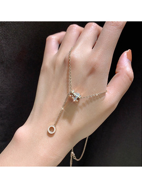 加长小蛮腰镶钻吊坠女锁骨链