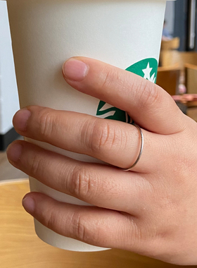 大码极细食指情侣对戒