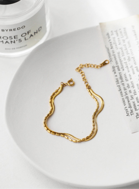 小众加长双层大码时尚个性风手链