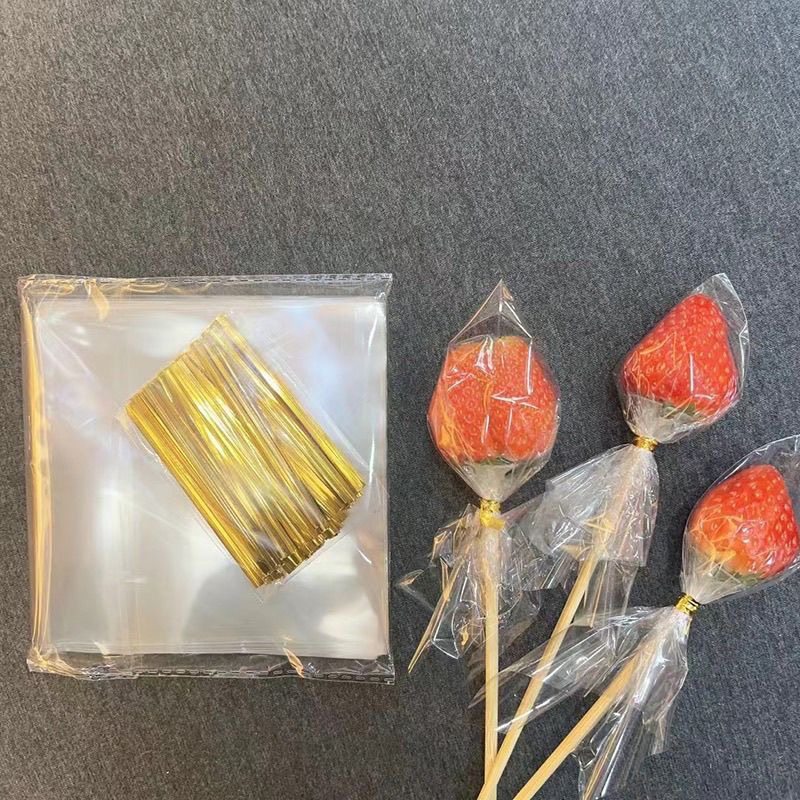 草莓花束玻璃纸材料包托拖杆防尘膜车厘子水果diy包装纸包草莓纸,淘宝优惠券,粉丝福利购,淘宝优惠卷