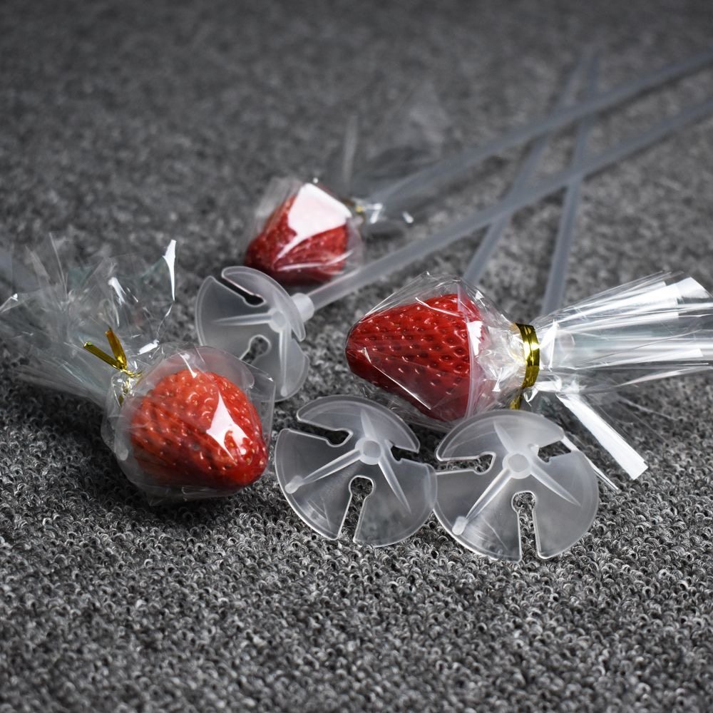 草莓花束玻璃纸材料包托拖杆防尘膜车厘子水果diy包装纸包草莓纸,淘宝优惠券,粉丝福利购,淘宝优惠卷
