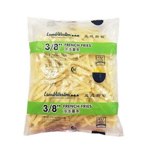 蓝威斯顿LS500薯条1/4直薯条LS308粗3/8薯条2kg/包系列区域内包邮 - 图2