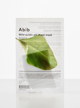 韩国Abib鱼腥草水库复活草弱酸性贴片面膜镇定补水保湿10片