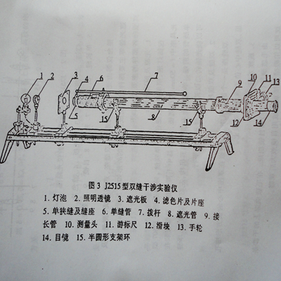 J2515双缝干涉实验仪杨氏条纹高中物理器材光学仪器可开票-图2