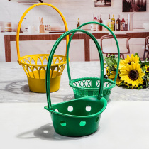 Plastic Flower Basket Carry-on Basket Hollowed-out Commercial Active Flower Arrangement Clog View Clear Tomb Sweeping Tombs and Flowers Big Numbers Basket