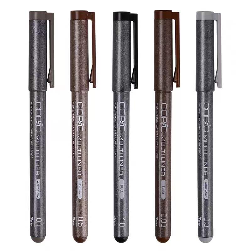 日本Copic酷笔客防水针管笔黑色/棕褐色彩色勾线笔绘图笔动漫服装 - 图3