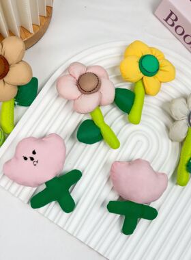 花朵胸针布艺充棉五瓣花胸针辅料