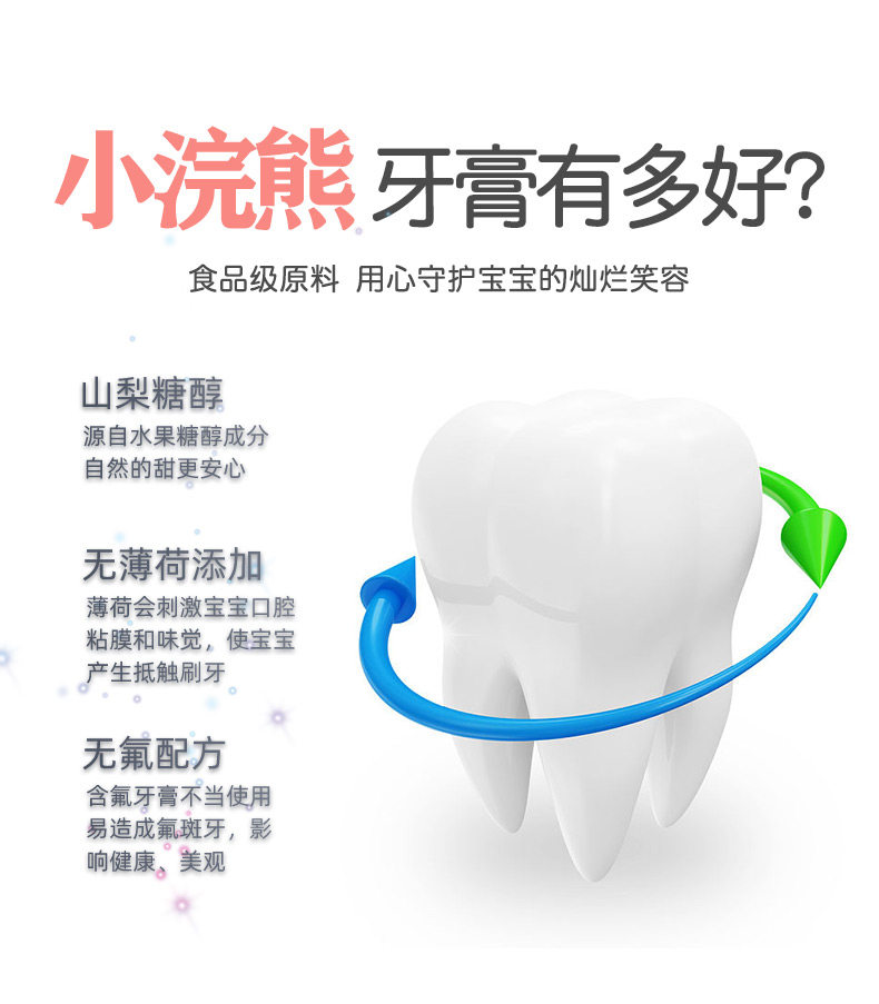 小浣熊儿童牙膏6岁以上3-12 顾的居家日用牙膏