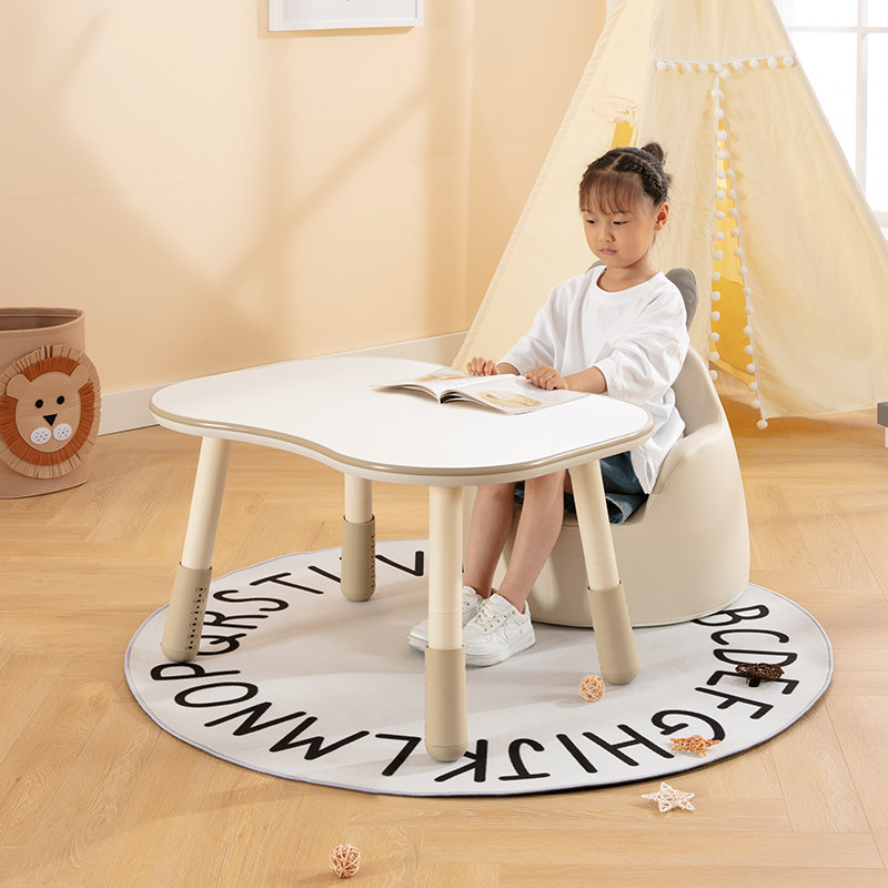 南希儿童双人花生桌四叶草宝宝桌六档升降调节涂鸦画画婴儿阅读桌,淘宝优惠券,粉丝福利购,淘宝优惠卷