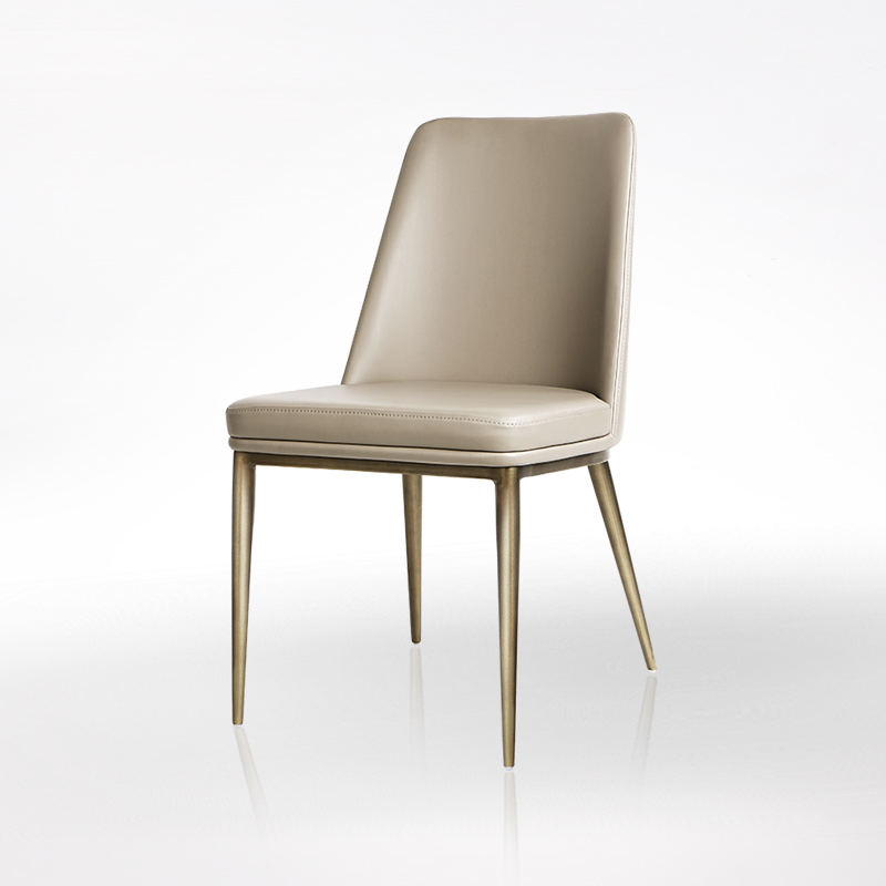 HEDUEN餐椅轻奢高端家用高级感设计师软包餐椅皮质意式极简H527 - 图1