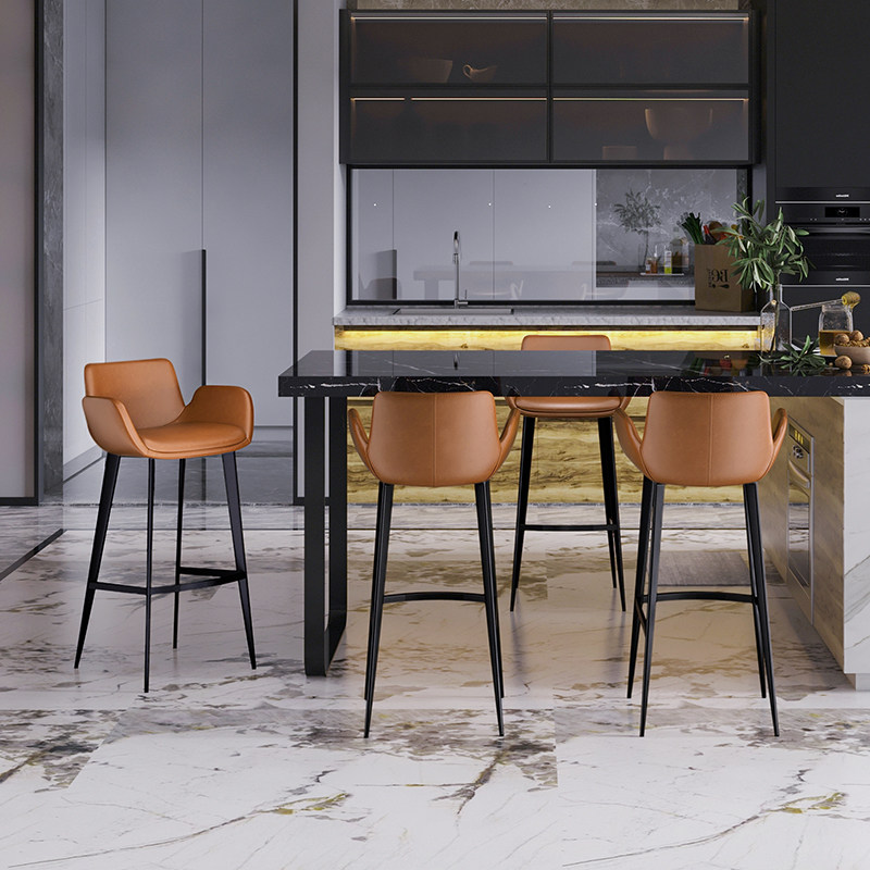 设计师款靠背简约中岛台家用轻奢现代高美式高脚凳子吧台椅子7171,淘宝优惠券,粉丝福利购,淘宝优惠卷