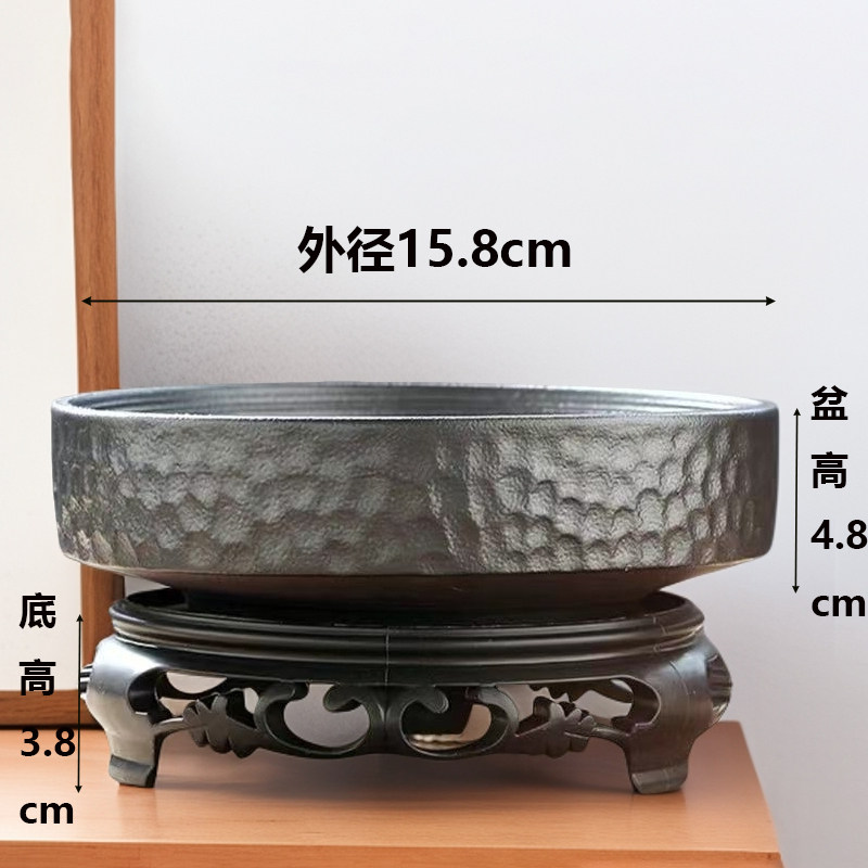 佛手柑托盘陶瓷花盆客厅中式高脚摆盘苔藓球简约容器花瓶水培盆,淘宝优惠券,粉丝福利购,淘宝优惠卷