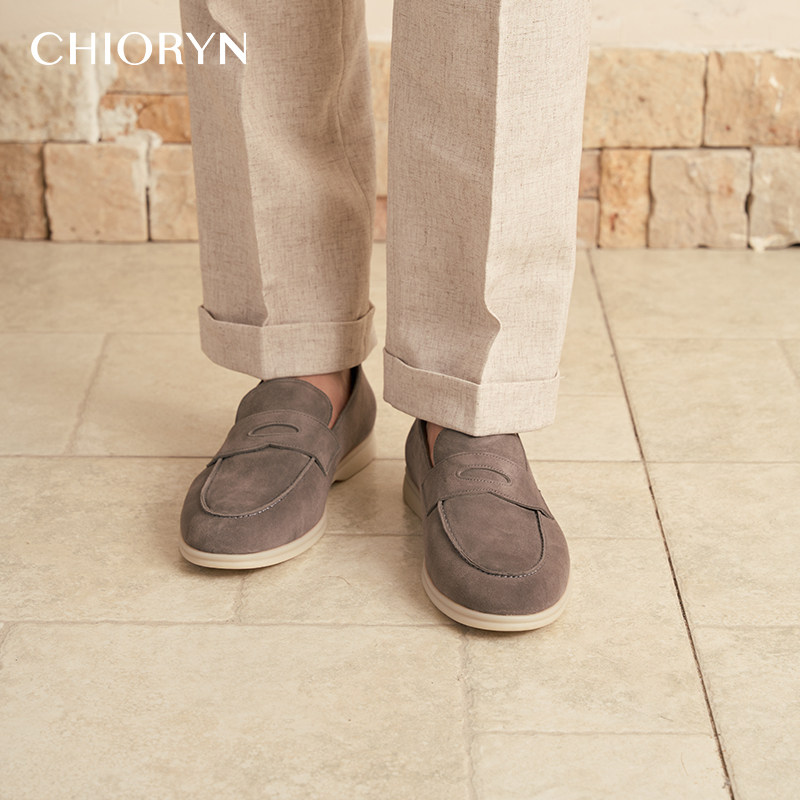 【踏浪小羊皮】chioryn青润乐福鞋男老钱公务软底豆豆鞋休闲皮鞋,淘宝优惠券,粉丝福利购,淘宝优惠卷