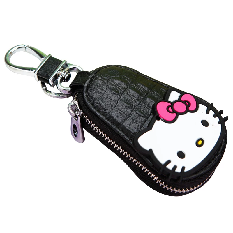 Fresh leather key bag, creative shoulder bag, cute keychain, South Korea, genuine leather
