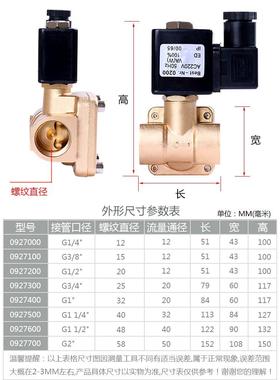 0927常闭电磁阀150度水阀气阀铜高压阀高压1.6MPA2分分4分6分1寸