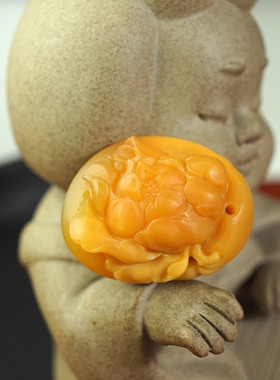 女缅黄情侣民族风牡丹花吊坠