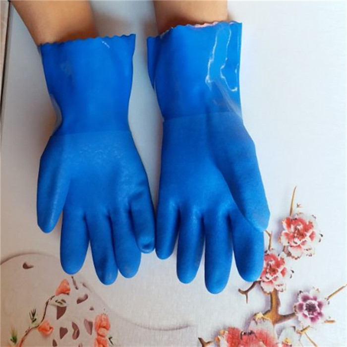 女士小号兰色磨砂浸胶防水耐磨耐油酸碱建筑水产渔业劳保防护手套,淘宝优惠券,粉丝福利购,淘宝优惠卷