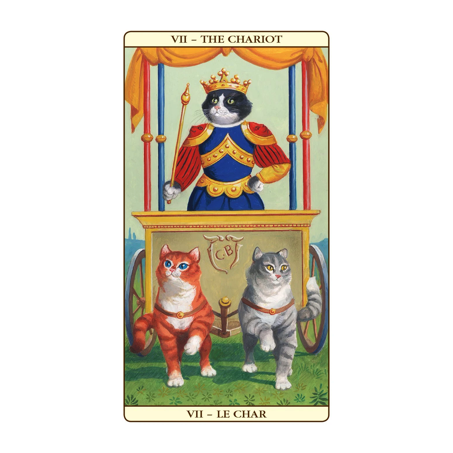 【现货】进口正版 马赛猫咪塔罗牌 Marseille Cat Tarot - 图1