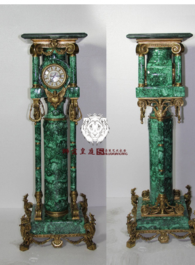 欧式风纯手工彩绘钟表落地摆件