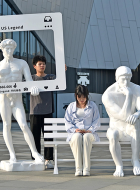 玻璃钢户外仿真大卫模型摆件