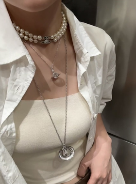 Willa｜不纠结系列-太后家系列项链叠戴组合不规则项链土星毛衣链