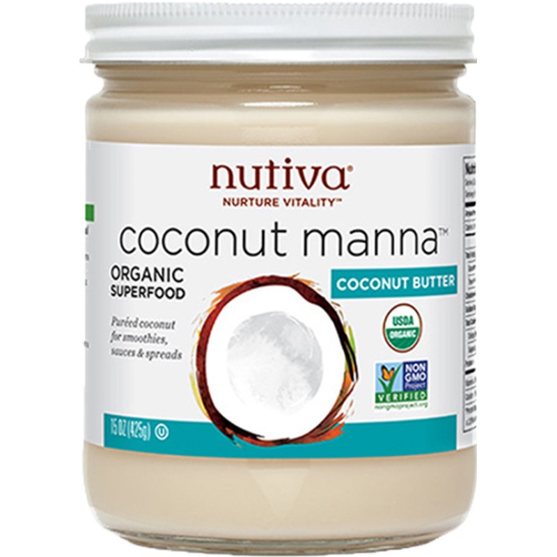Nutiva有机椰子果酱椰浆冰激凌甘露425gCoconut manna调味料理