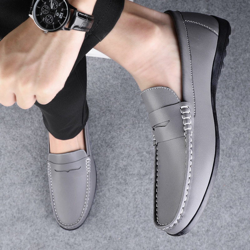 西域 骆驼男士真皮商务休闲皮鞋软皮软底一脚蹬豆豆鞋透气驾车鞋,淘宝优惠券,粉丝福利购,淘宝优惠卷