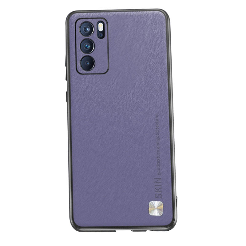 适用于OPPO RENO11PRO +/10/8T/7SE/6Z/5K全新升级肤感素皮CD纹防摔 K9S全包保护R17/15商务皮纹防污手机壳套 - 图3