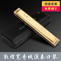 German sound spring Shanghai Dunhuang 28 holes comeback harmonica professional playing stage accent#降A C D E F G tone