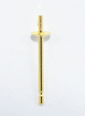 1个日本18k金黄金首饰配件耳钉耳钉配件 线径0.65mm 耳钉轴