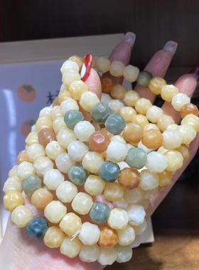 陨石坑雕刻无相菩提根手串多宝色男女文玩绕指柔菠萝念珠佛珠手链