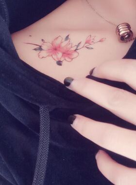 锁骨纹身贴防水女持久脚