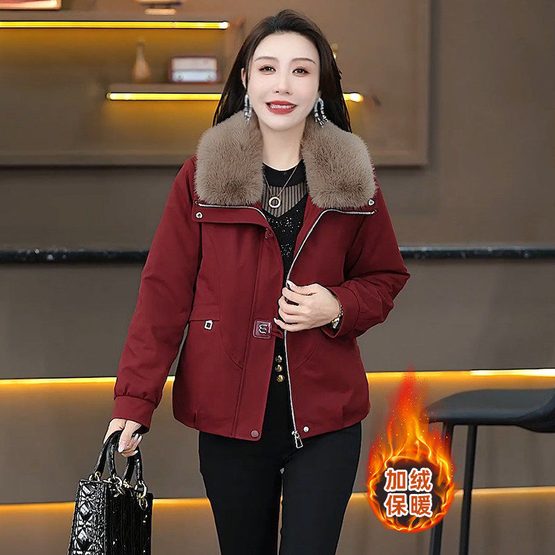 外套女2025新款冬毛领加绒棉服短款加厚保暖显瘦百搭休闲上衣棉袄,淘宝优惠券,粉丝福利购,淘宝优惠卷