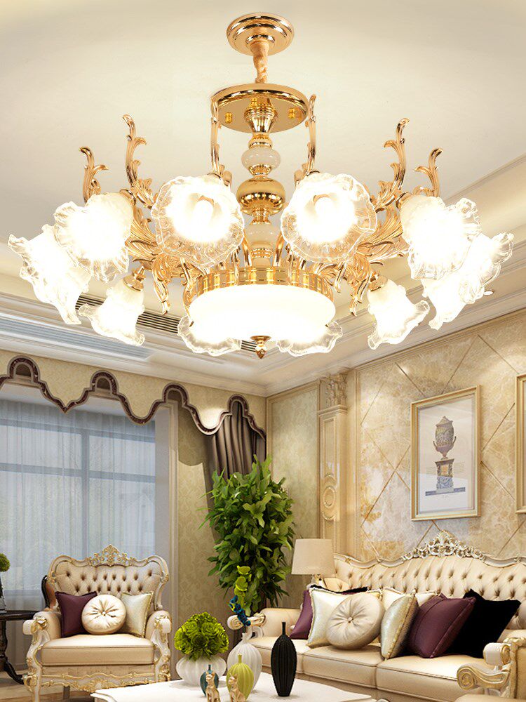 欧式客厅灯家用吊灯简欧大气大厅简约现代餐厅灯温馨浪漫卧室灯