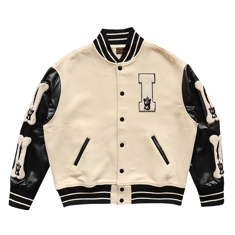 Kapital Kountry Varsity Jacket皮袖拼接骨头棒球服夹克外套3款 - 图3