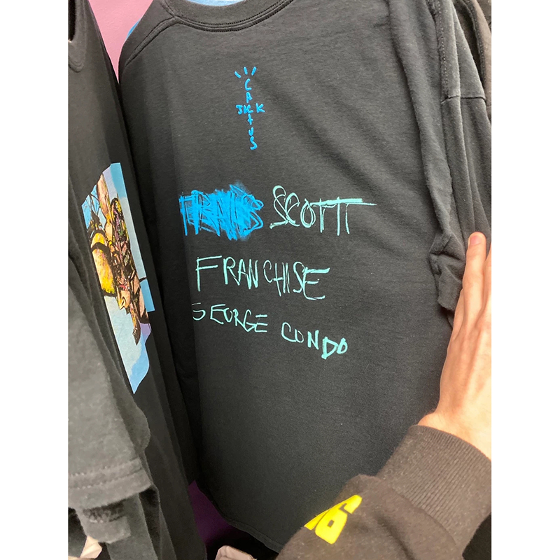 Travis Scott ts Cactus Jack Franchise Portrait 油画短袖T恤 - 图0