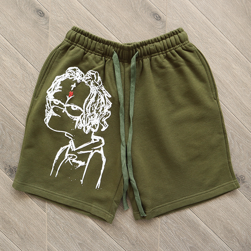 Revenge Trippie Redd Bart Shorts 辛普森风线条休闲运动短裤 - 图2