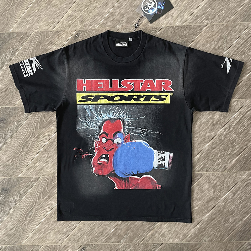 Hellstar Studios Knock Out Tee 欧美风潮流印花 纯棉短袖T恤 - 图1