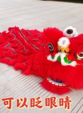 舞狮子儿童可以眨眼睛醒狮幼儿舞狮表演道具套装舞狮头全套小狮头