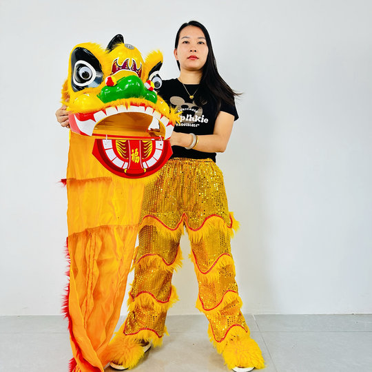 装饰摆件校园运动会整套儿童表演套装小孩舞龙醒狮耐摔羊毛