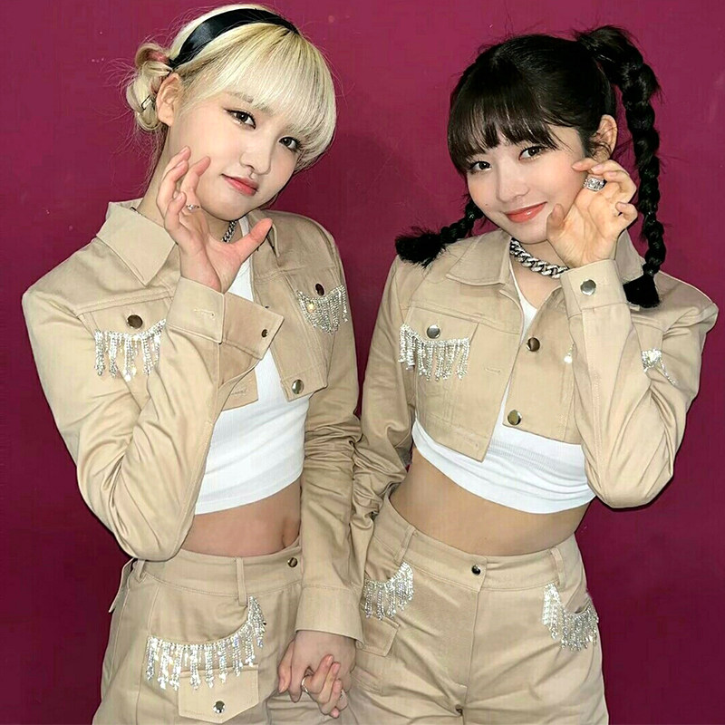 韩国女团ive同款love dive舞台打歌服爵士舞表演出服潮工装套装酷_虎窝淘