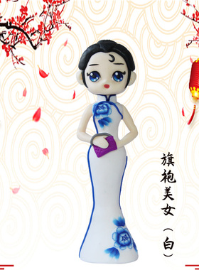 软陶制品美女摆件纯手工