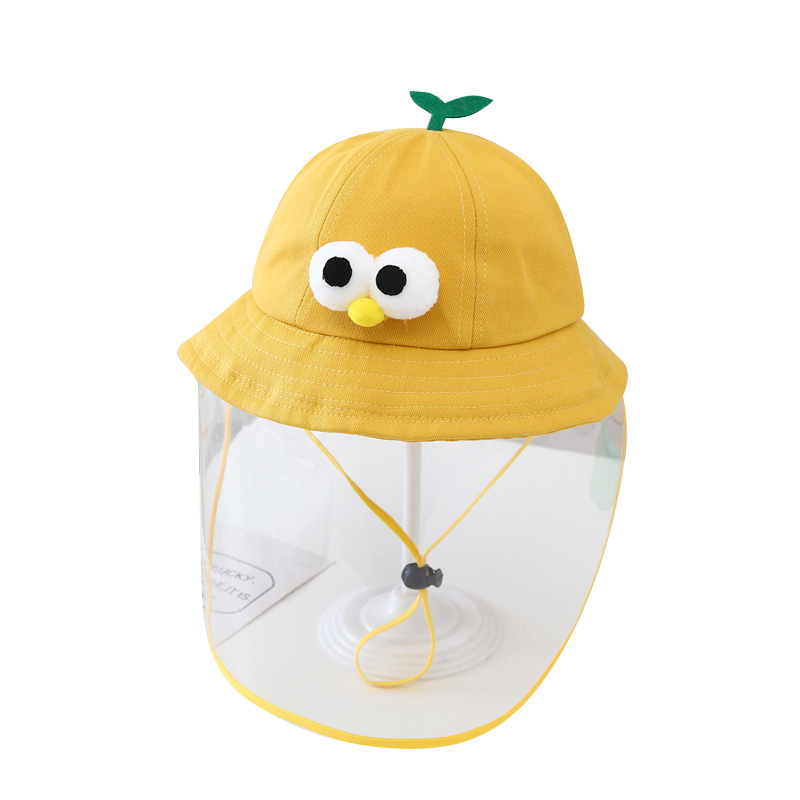 婴儿帽子春秋疫情防护帽防飞沫儿童隔离可拆卸面罩幼儿童遮脸潮帽-图3