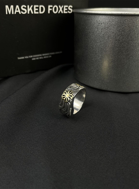 樱花之旅戒指男潮小众设计