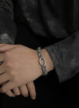 抗过敏男士钛钢材质潮流不掉色